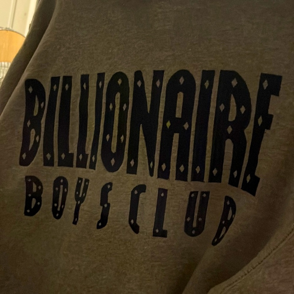 BILLIONAIRE BOYS CLUB ZIP HOODIE NAVY AND GREY